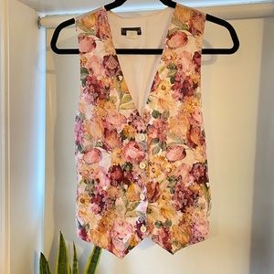 vintage floral vest